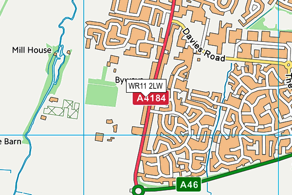 WR11 2LW map - OS VectorMap District (Ordnance Survey) WR11 2LW map - OS VectorMap District (Ordnance Survey)