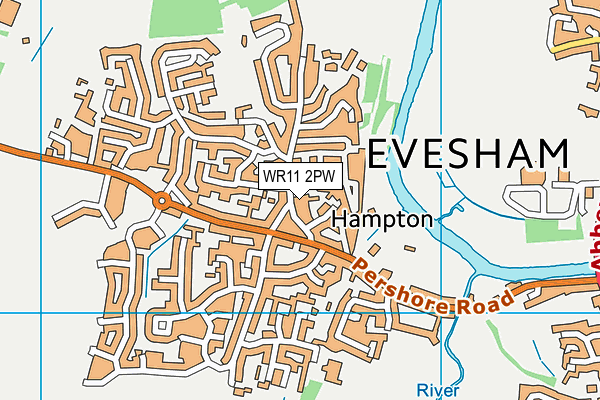 WR11 2PW map - OS VectorMap District (Ordnance Survey) WR11 2PW map - OS VectorMap District (Ordnance Survey)