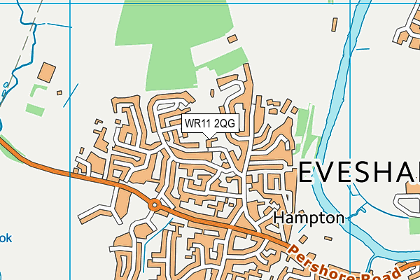 WR11 2QG map - OS VectorMap District (Ordnance Survey) WR11 2QG map - OS VectorMap District (Ordnance Survey)