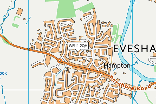 WR11 2QH map - OS VectorMap District (Ordnance Survey) WR11 2QH map - OS VectorMap District (Ordnance Survey)