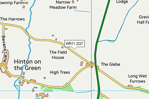 WR11 2QT map - OS VectorMap District (Ordnance Survey) WR11 2QT map - OS VectorMap District (Ordnance Survey)
