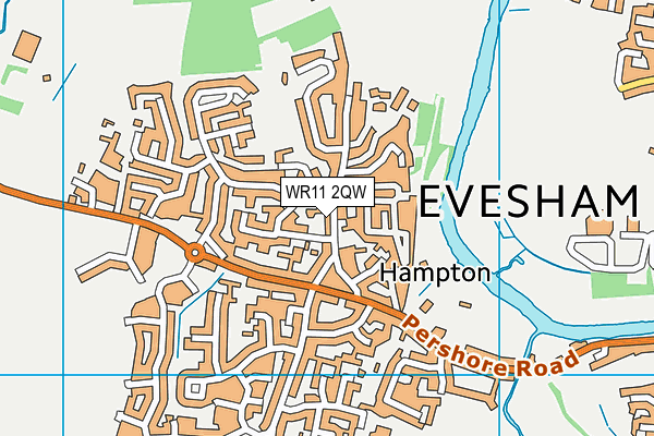 WR11 2QW map - OS VectorMap District (Ordnance Survey) WR11 2QW map - OS VectorMap District (Ordnance Survey)