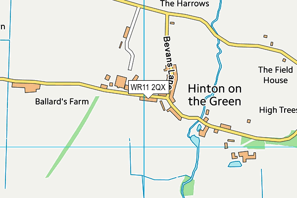 WR11 2QX map - OS VectorMap District (Ordnance Survey) WR11 2QX map - OS VectorMap District (Ordnance Survey)
