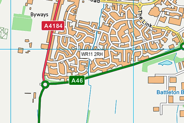 WR11 2RH map - OS VectorMap District (Ordnance Survey) WR11 2RH map - OS VectorMap District (Ordnance Survey)