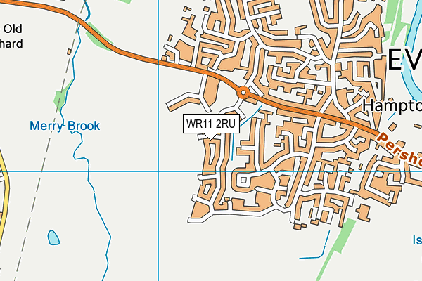 WR11 2RU map - OS VectorMap District (Ordnance Survey) WR11 2RU map - OS VectorMap District (Ordnance Survey)