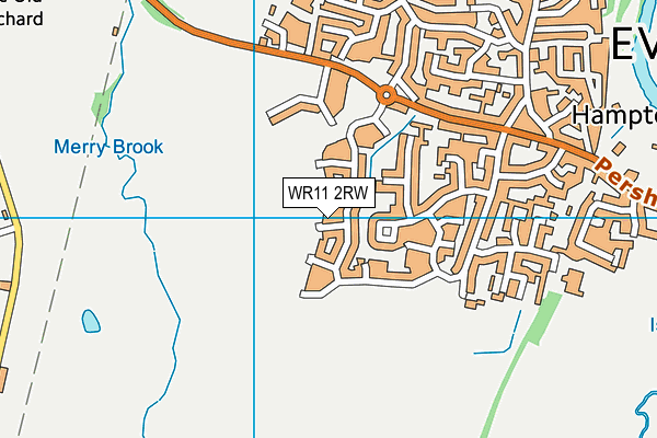 WR11 2RW map - OS VectorMap District (Ordnance Survey) WR11 2RW map - OS VectorMap District (Ordnance Survey)