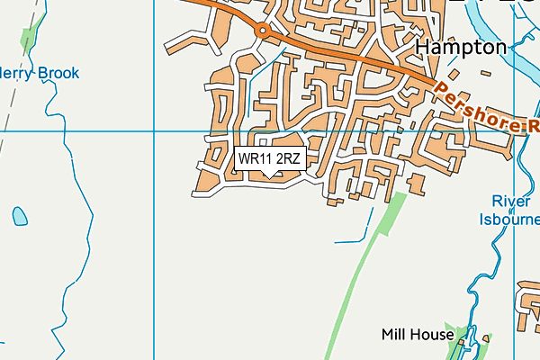 WR11 2RZ map - OS VectorMap District (Ordnance Survey) WR11 2RZ map - OS VectorMap District (Ordnance Survey)