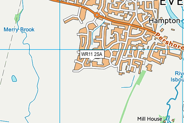WR11 2SA map - OS VectorMap District (Ordnance Survey) WR11 2SA map - OS VectorMap District (Ordnance Survey)