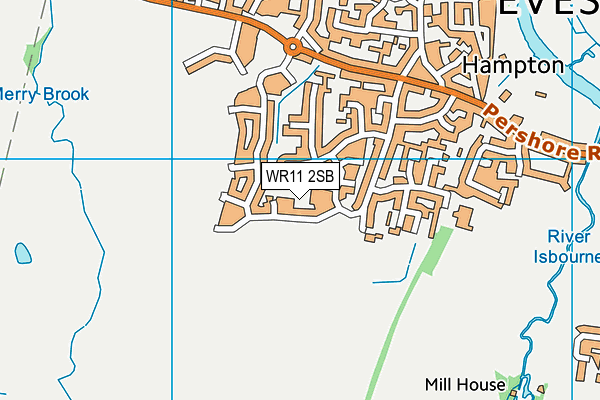 WR11 2SB map - OS VectorMap District (Ordnance Survey) WR11 2SB map - OS VectorMap District (Ordnance Survey)