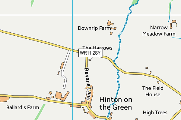 WR11 2SY map - OS VectorMap District (Ordnance Survey) WR11 2SY map - OS VectorMap District (Ordnance Survey)