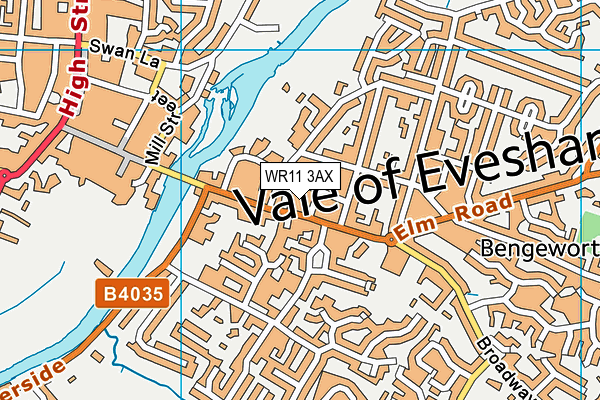 WR11 3AX map - OS VectorMap District (Ordnance Survey) WR11 3AX map - OS VectorMap District (Ordnance Survey)