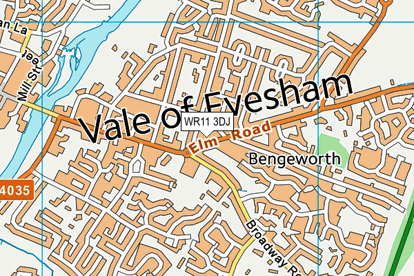 WR11 3DJ map - OS VectorMap District (Ordnance Survey) WR11 3DJ map - OS VectorMap District (Ordnance Survey)