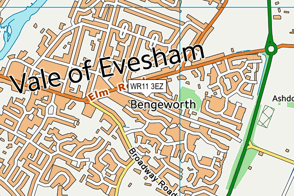 WR11 3EZ map - OS VectorMap District (Ordnance Survey) WR11 3EZ map - OS VectorMap District (Ordnance Survey)