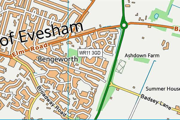 WR11 3GD map - OS VectorMap District (Ordnance Survey) WR11 3GD map - OS VectorMap District (Ordnance Survey)