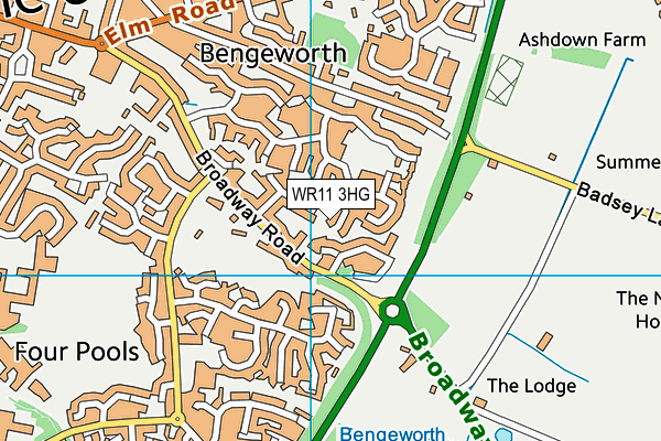 WR11 3HG map - OS VectorMap District (Ordnance Survey) WR11 3HG map - OS VectorMap District (Ordnance Survey)