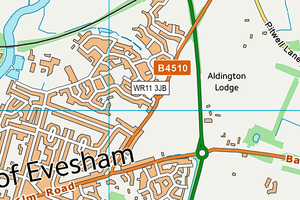 WR11 3JB map - OS VectorMap District (Ordnance Survey) WR11 3JB map - OS VectorMap District (Ordnance Survey)