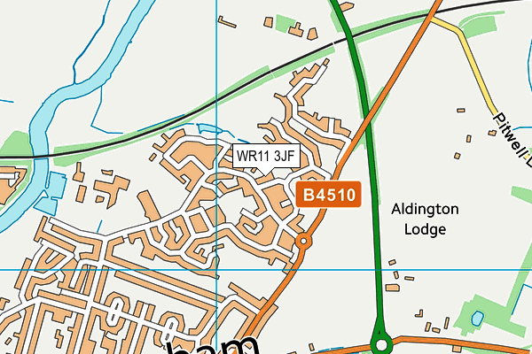 WR11 3JF map - OS VectorMap District (Ordnance Survey) WR11 3JF map - OS VectorMap District (Ordnance Survey)