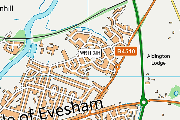 WR11 3JH map - OS VectorMap District (Ordnance Survey) WR11 3JH map - OS VectorMap District (Ordnance Survey)