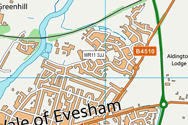 WR11 3JJ map - OS VectorMap District (Ordnance Survey) WR11 3JJ map - OS VectorMap District (Ordnance Survey)