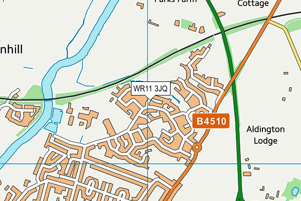 WR11 3JQ map - OS VectorMap District (Ordnance Survey) WR11 3JQ map - OS VectorMap District (Ordnance Survey)