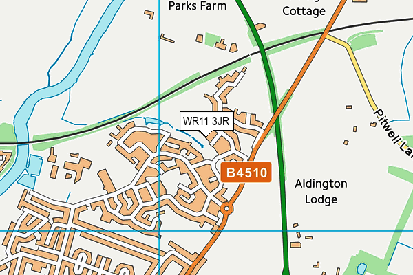 WR11 3JR map - OS VectorMap District (Ordnance Survey) WR11 3JR map - OS VectorMap District (Ordnance Survey)