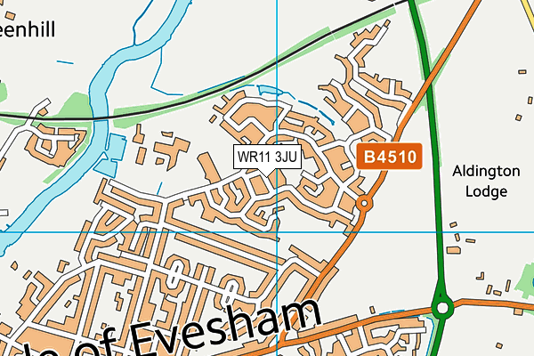 WR11 3JU map - OS VectorMap District (Ordnance Survey)