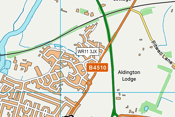 WR11 3JX map - OS VectorMap District (Ordnance Survey) WR11 3JX map - OS VectorMap District (Ordnance Survey)