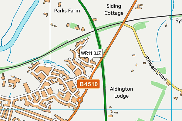 WR11 3JZ map - OS VectorMap District (Ordnance Survey) WR11 3JZ map - OS VectorMap District (Ordnance Survey)