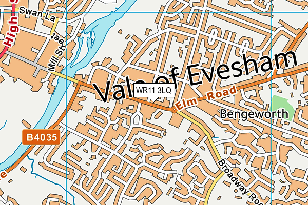 WR11 3LQ map - OS VectorMap District (Ordnance Survey) WR11 3LQ map - OS VectorMap District (Ordnance Survey)