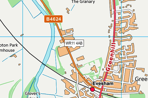 WR11 4AB map - OS VectorMap District (Ordnance Survey) WR11 4AB map - OS VectorMap District (Ordnance Survey)
