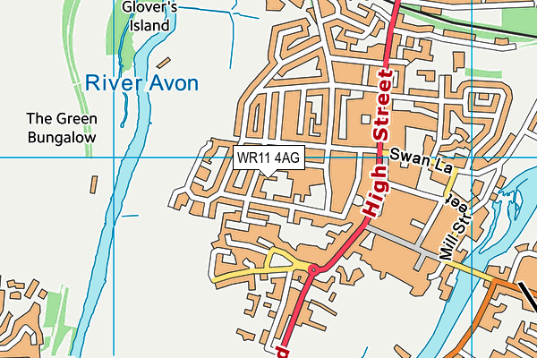 WR11 4AG map - OS VectorMap District (Ordnance Survey) WR11 4AG map - OS VectorMap District (Ordnance Survey)