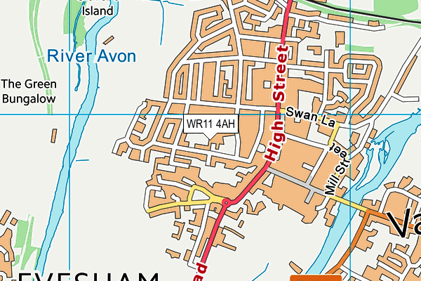 WR11 4AH map - OS VectorMap District (Ordnance Survey) WR11 4AH map - OS VectorMap District (Ordnance Survey)