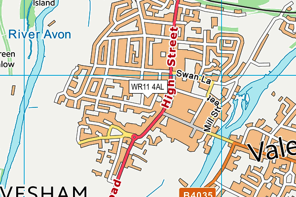 WR11 4AL map - OS VectorMap District (Ordnance Survey) WR11 4AL map - OS VectorMap District (Ordnance Survey)