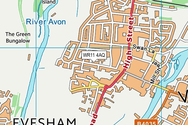 WR11 4AQ map - OS VectorMap District (Ordnance Survey) WR11 4AQ map - OS VectorMap District (Ordnance Survey)