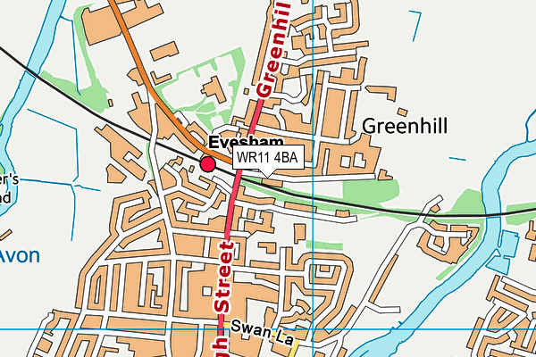 WR11 4BA map - OS VectorMap District (Ordnance Survey) WR11 4BA map - OS VectorMap District (Ordnance Survey)