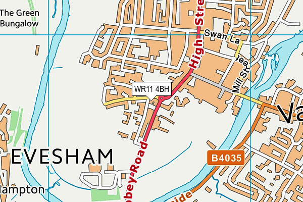 WR11 4BH map - OS VectorMap District (Ordnance Survey) WR11 4BH map - OS VectorMap District (Ordnance Survey)