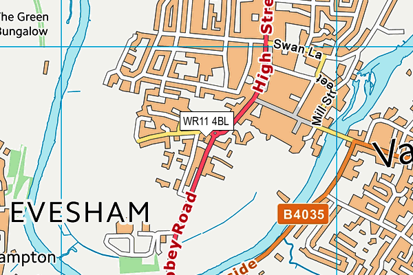 WR11 4BL map - OS VectorMap District (Ordnance Survey) WR11 4BL map - OS VectorMap District (Ordnance Survey)
