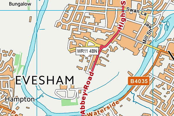 WR11 4BN map - OS VectorMap District (Ordnance Survey) WR11 4BN map - OS VectorMap District (Ordnance Survey)