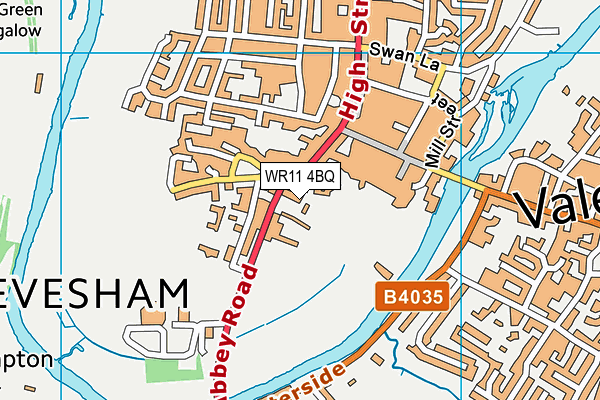 WR11 4BQ map - OS VectorMap District (Ordnance Survey) WR11 4BQ map - OS VectorMap District (Ordnance Survey)