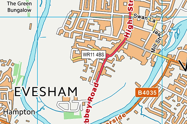 WR11 4BS map - OS VectorMap District (Ordnance Survey) WR11 4BS map - OS VectorMap District (Ordnance Survey)