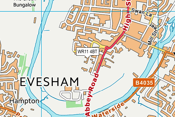 WR11 4BT map - OS VectorMap District (Ordnance Survey) WR11 4BT map - OS VectorMap District (Ordnance Survey)