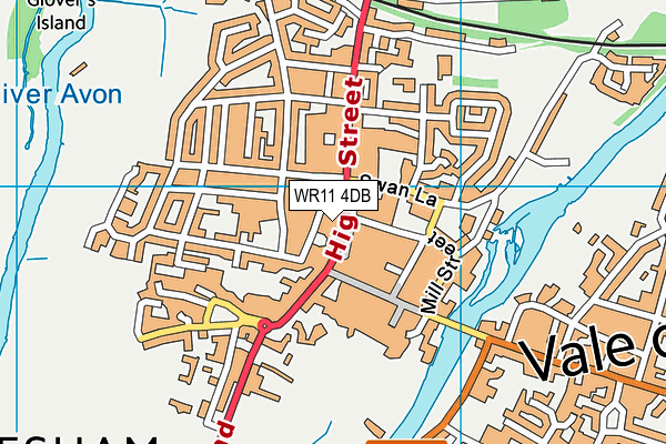 WR11 4DB map - OS VectorMap District (Ordnance Survey) WR11 4DB map - OS VectorMap District (Ordnance Survey)