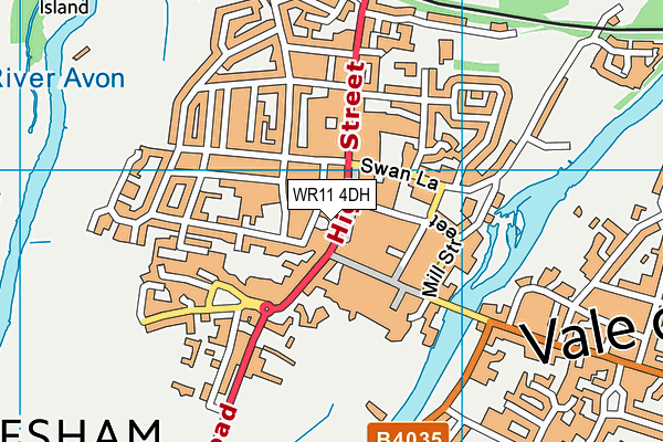 WR11 4DH map - OS VectorMap District (Ordnance Survey) WR11 4DH map - OS VectorMap District (Ordnance Survey)