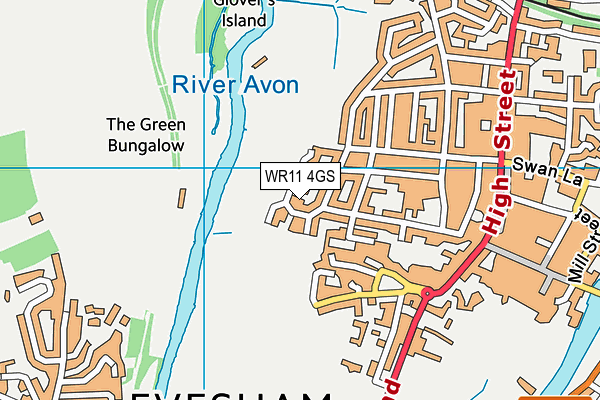 WR11 4GS map - OS VectorMap District (Ordnance Survey) WR11 4GS map - OS VectorMap District (Ordnance Survey)