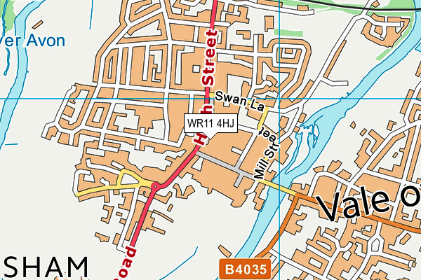 WR11 4HJ map - OS VectorMap District (Ordnance Survey) WR11 4HJ map - OS VectorMap District (Ordnance Survey)