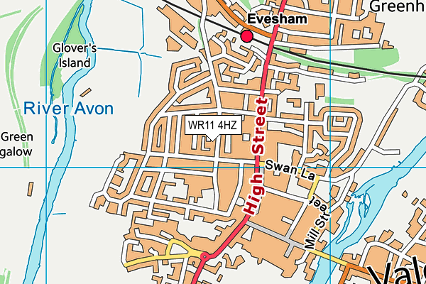 WR11 4HZ map - OS VectorMap District (Ordnance Survey) WR11 4HZ map - OS VectorMap District (Ordnance Survey)