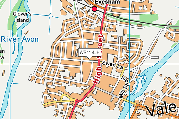 WR11 4JH map - OS VectorMap District (Ordnance Survey) WR11 4JH map - OS VectorMap District (Ordnance Survey)
