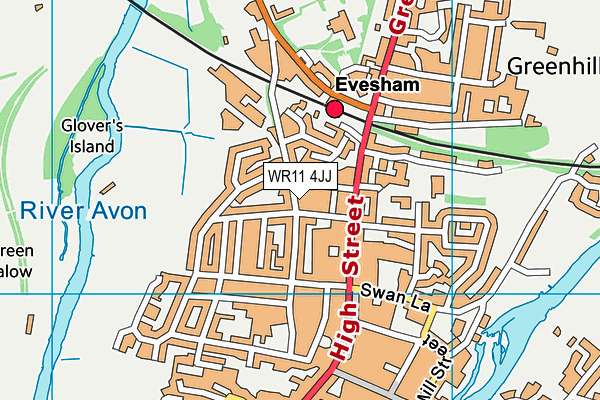 WR11 4JJ map - OS VectorMap District (Ordnance Survey) WR11 4JJ map - OS VectorMap District (Ordnance Survey)