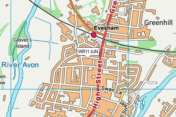 WR11 4JN map - OS VectorMap District (Ordnance Survey) WR11 4JN map - OS VectorMap District (Ordnance Survey)