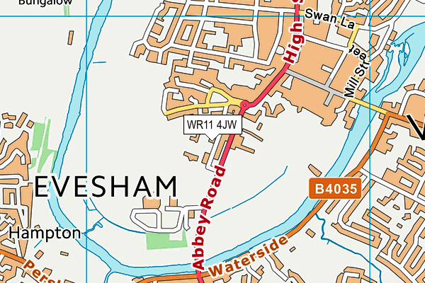 WR11 4JW map - OS VectorMap District (Ordnance Survey) WR11 4JW map - OS VectorMap District (Ordnance Survey)